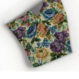 Vintage Style Floral Tapestry Pants Women High Waist Wide Leg Cottagecore Boho